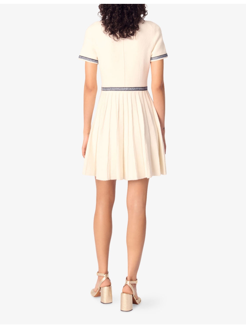 Pleated Knitted Mini Dress - 4