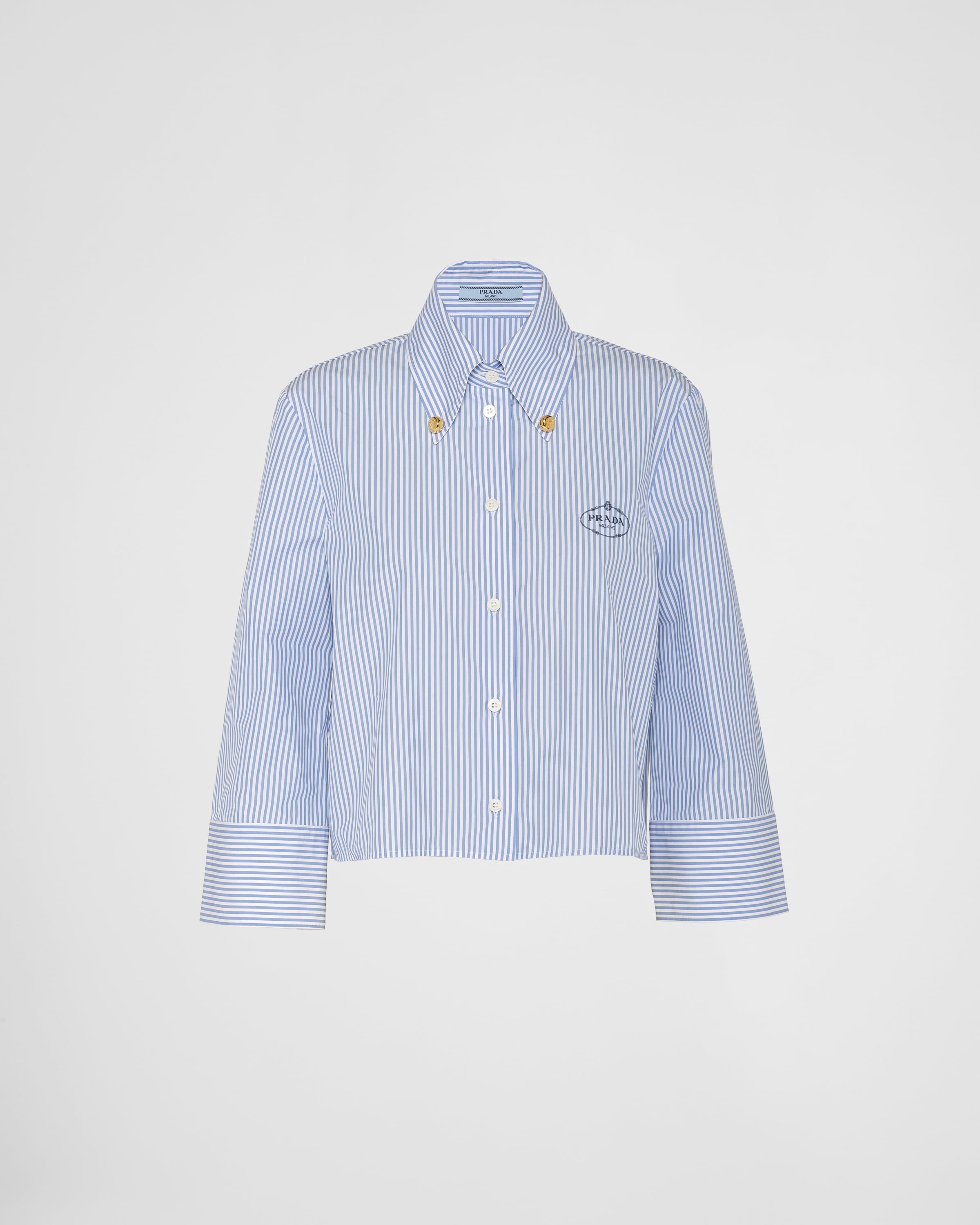 Embroidered striped shirt - 1