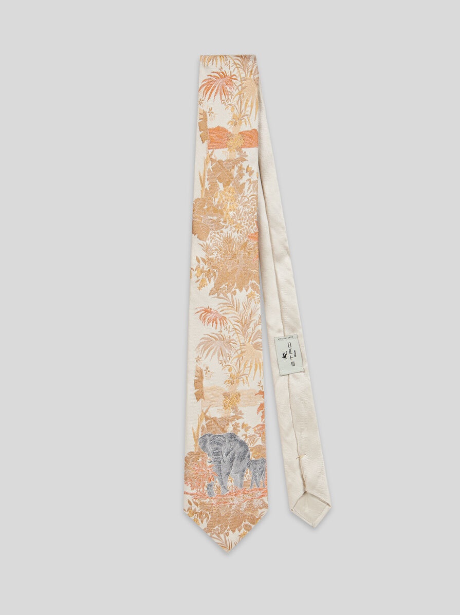 PATTERNED SILK TIE - 1