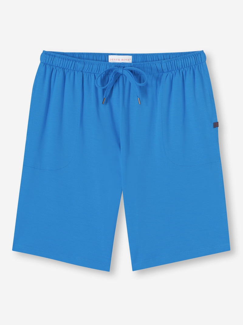 Men's Lounge Shorts Basel Micro Modal Stretch Azure Blue - 3