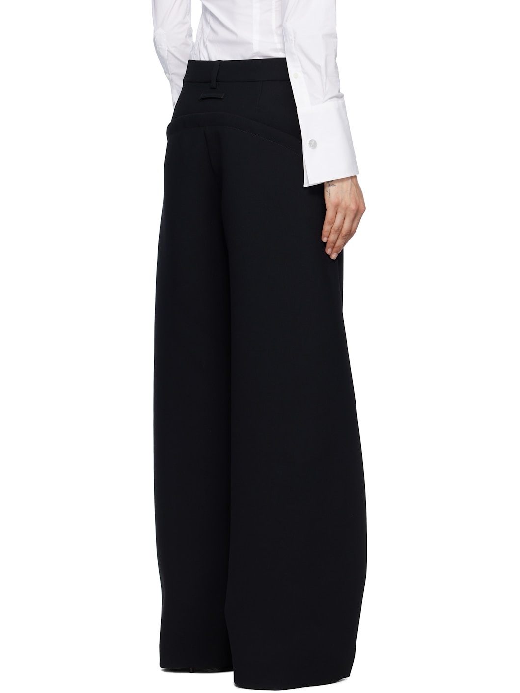Black 'The Sculptural' Trousers - 3