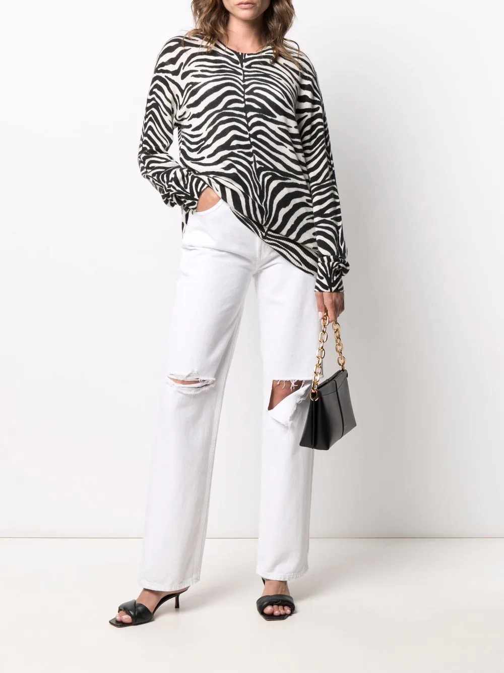 Pipe high-waist straight jeans - 2