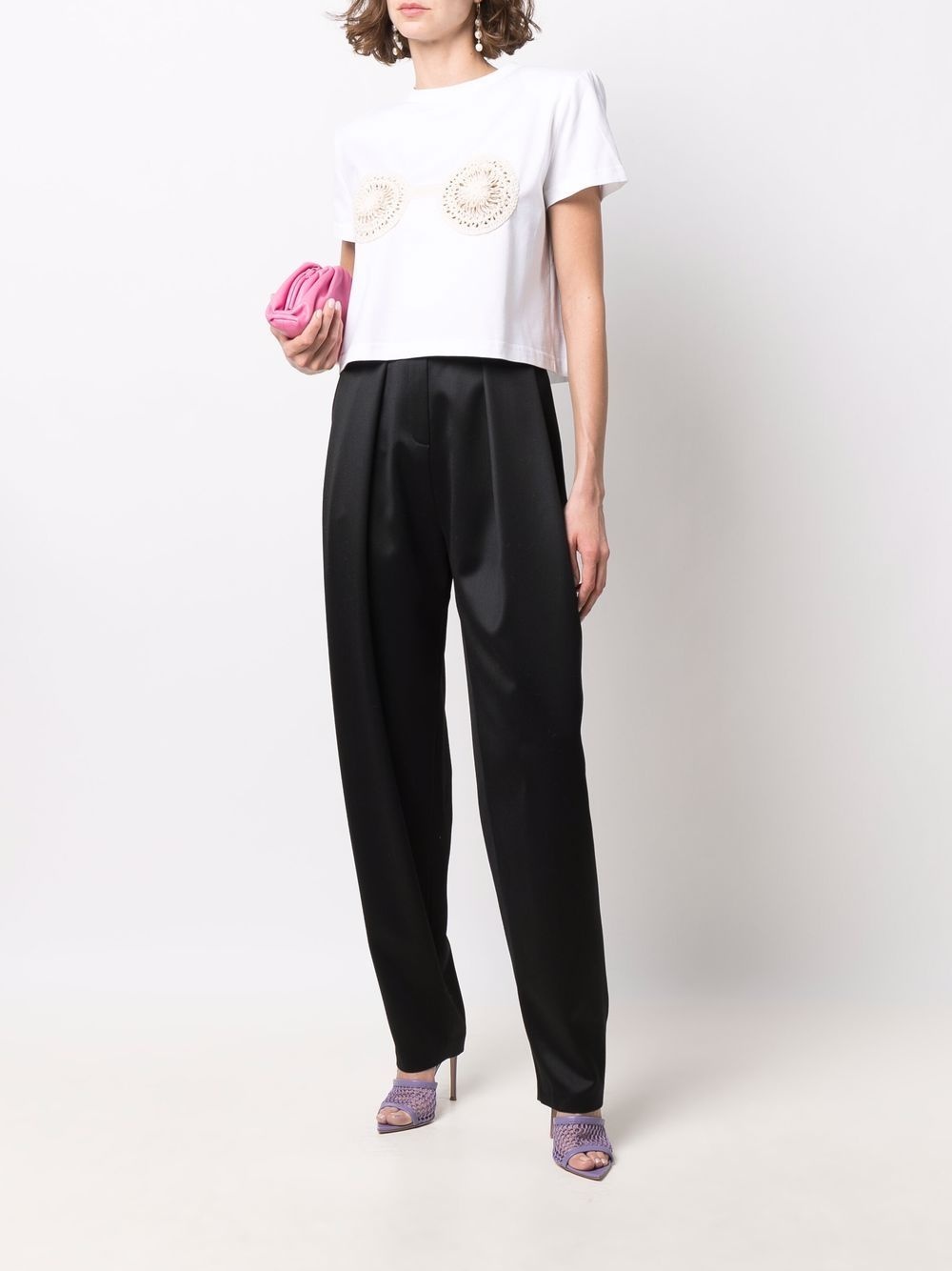 high-waisted oversize tapered trousers - 2