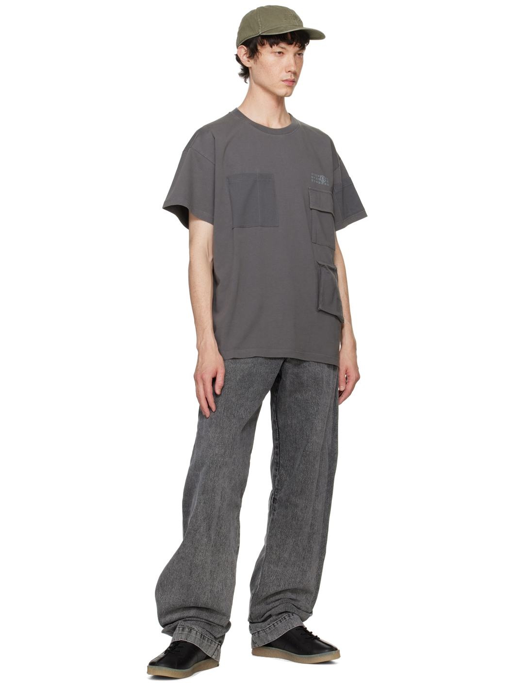 Gray Straight Leg Jeans - 4