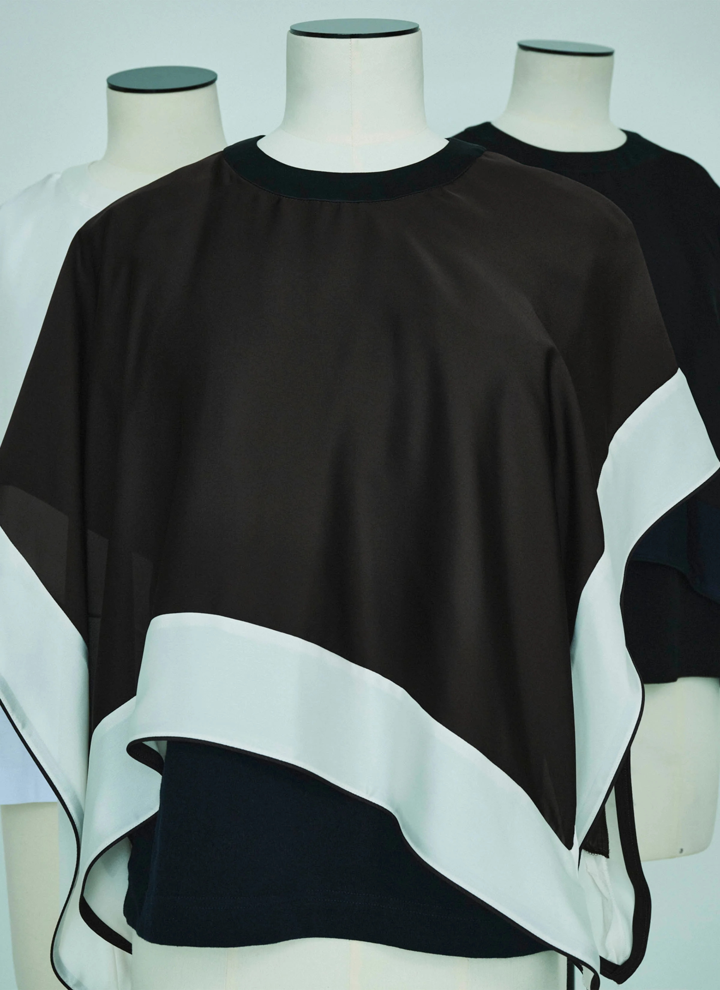 Satin x Cotton Jersey T-Shirt - 1