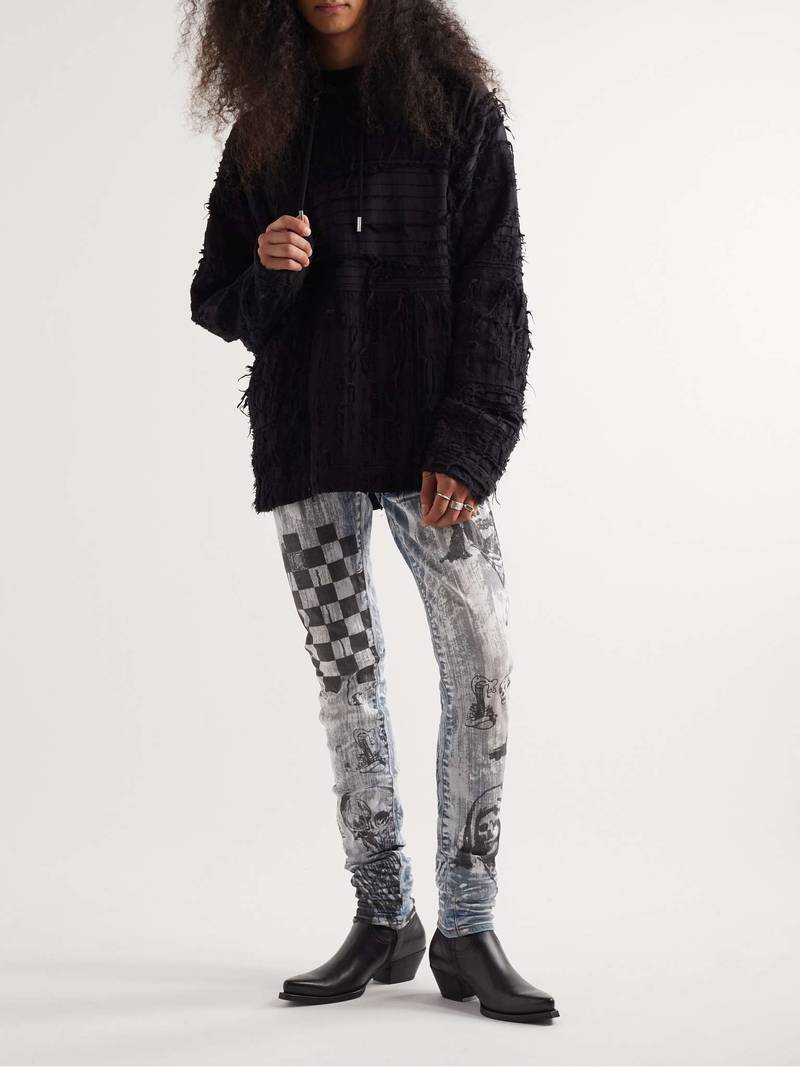 AMIRI + Wes Lang Skinny-Fit Printed Jeans outlook