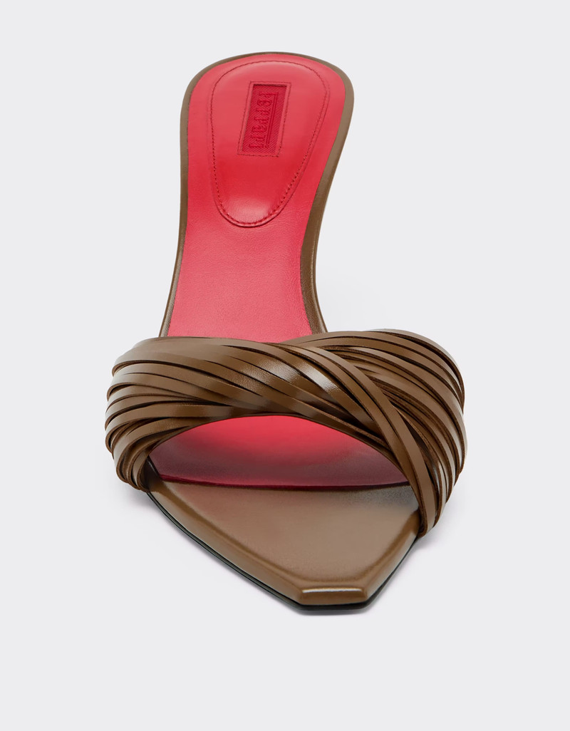 Leather Mules with Carved Fringes 3