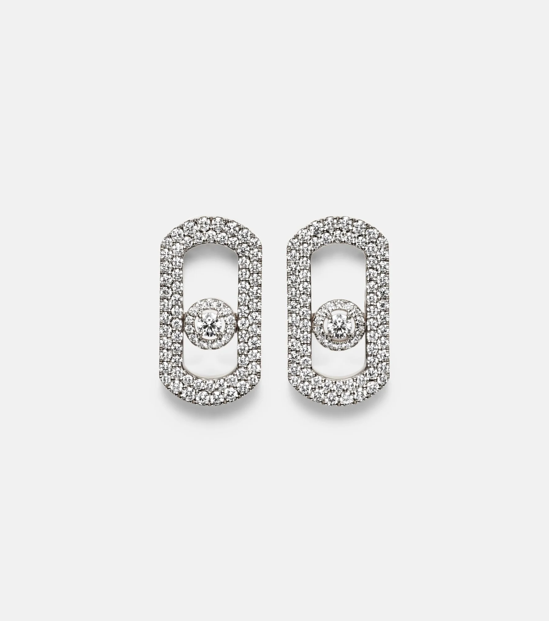 So Move 18kt white gold earrings with diamonds - 1