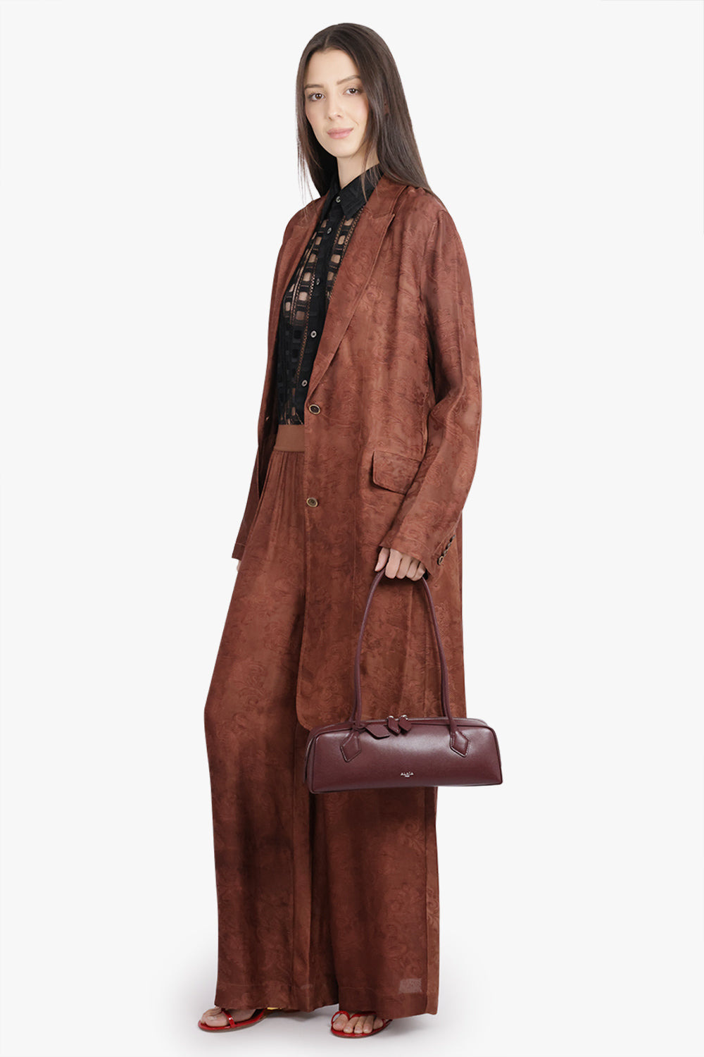 LE TECKEL MEDIUM SHOULDER BAG | GARNET RED - 5