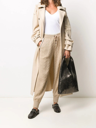 Brunello Cucinelli belted double-breasted coat outlook