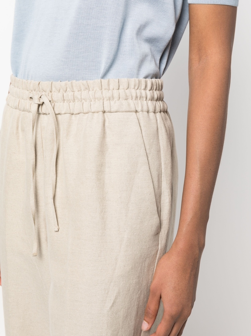 drawstring straight-leg trousers - 5