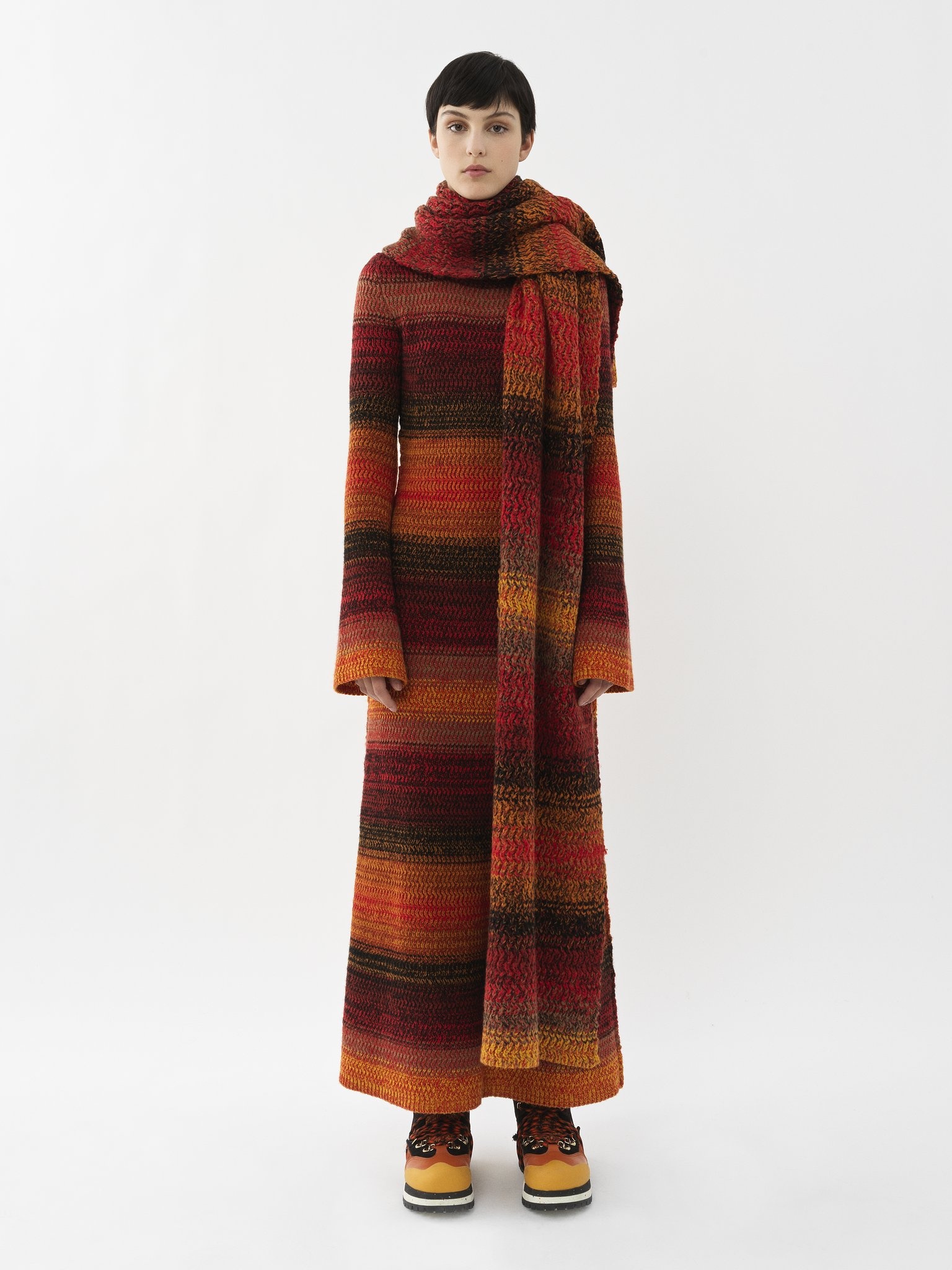 DÉGRADÉ KNITTED SCARF - 1