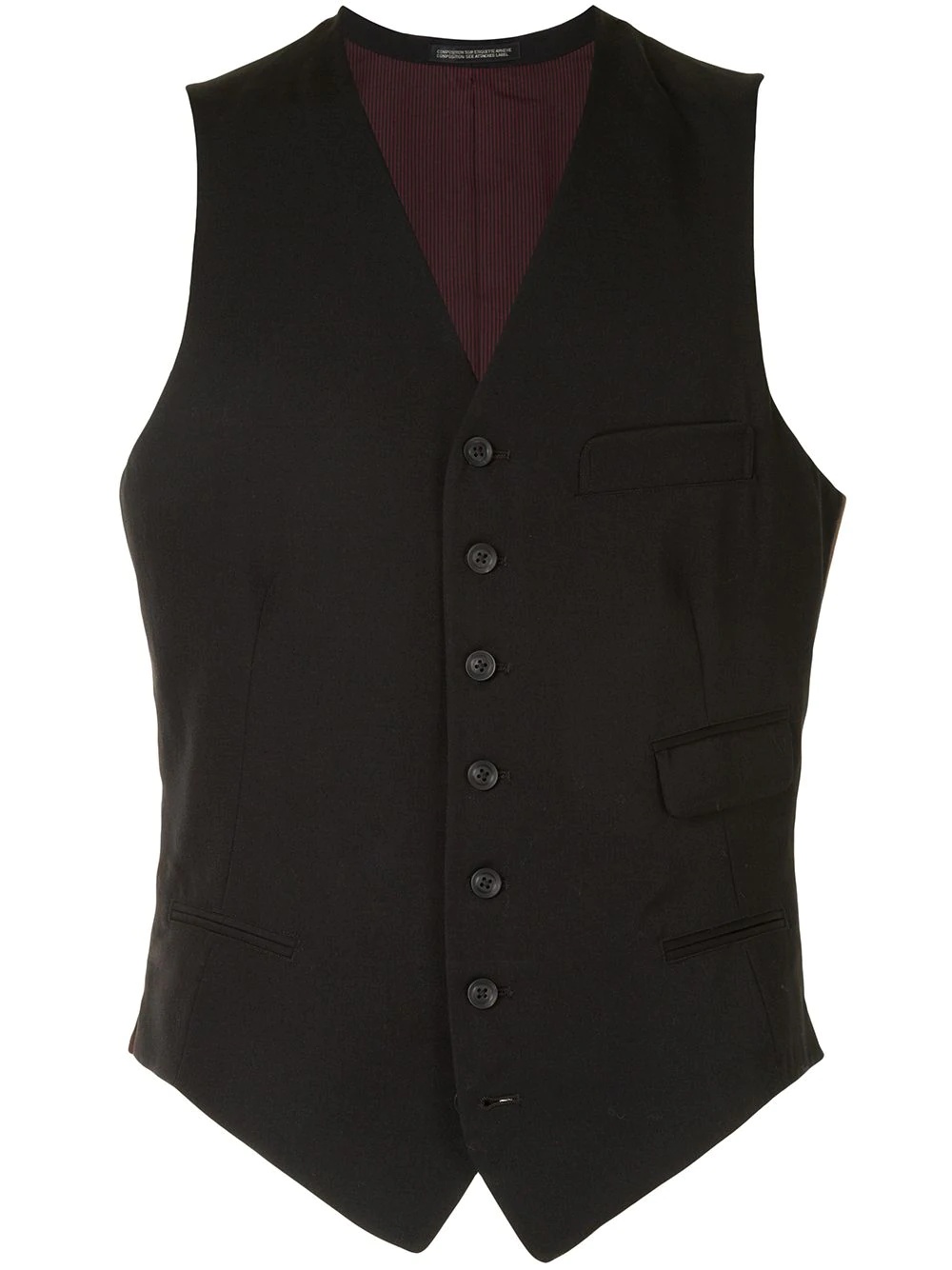 buttoned wool waistcoat - 1