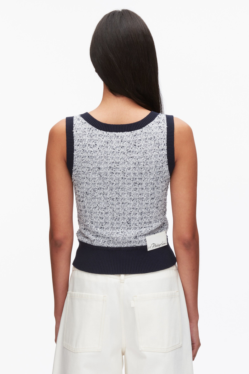 Tweed Boucle Scoop Neck Tank 5