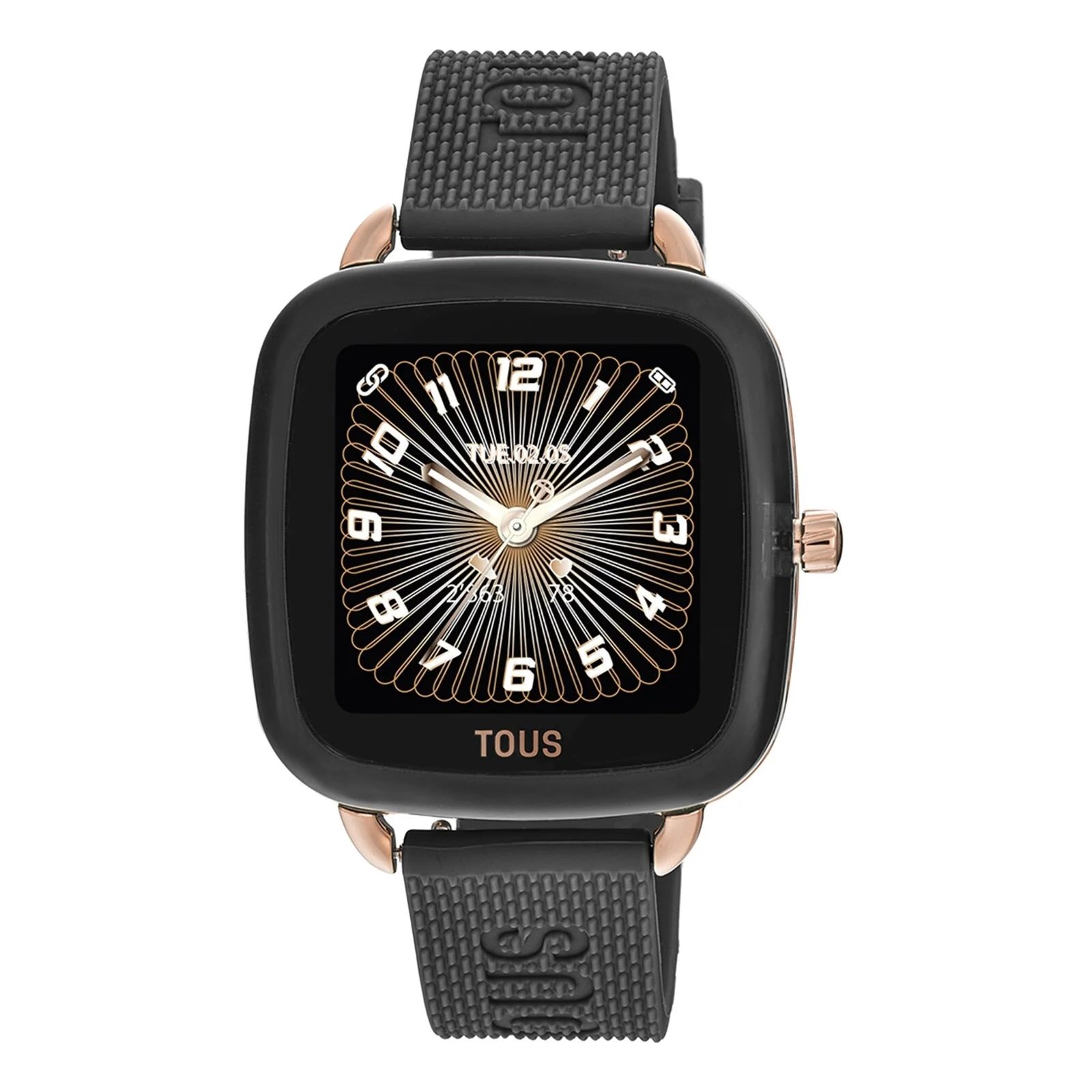 D-Connect Smartwatch with black silicone strap - 1