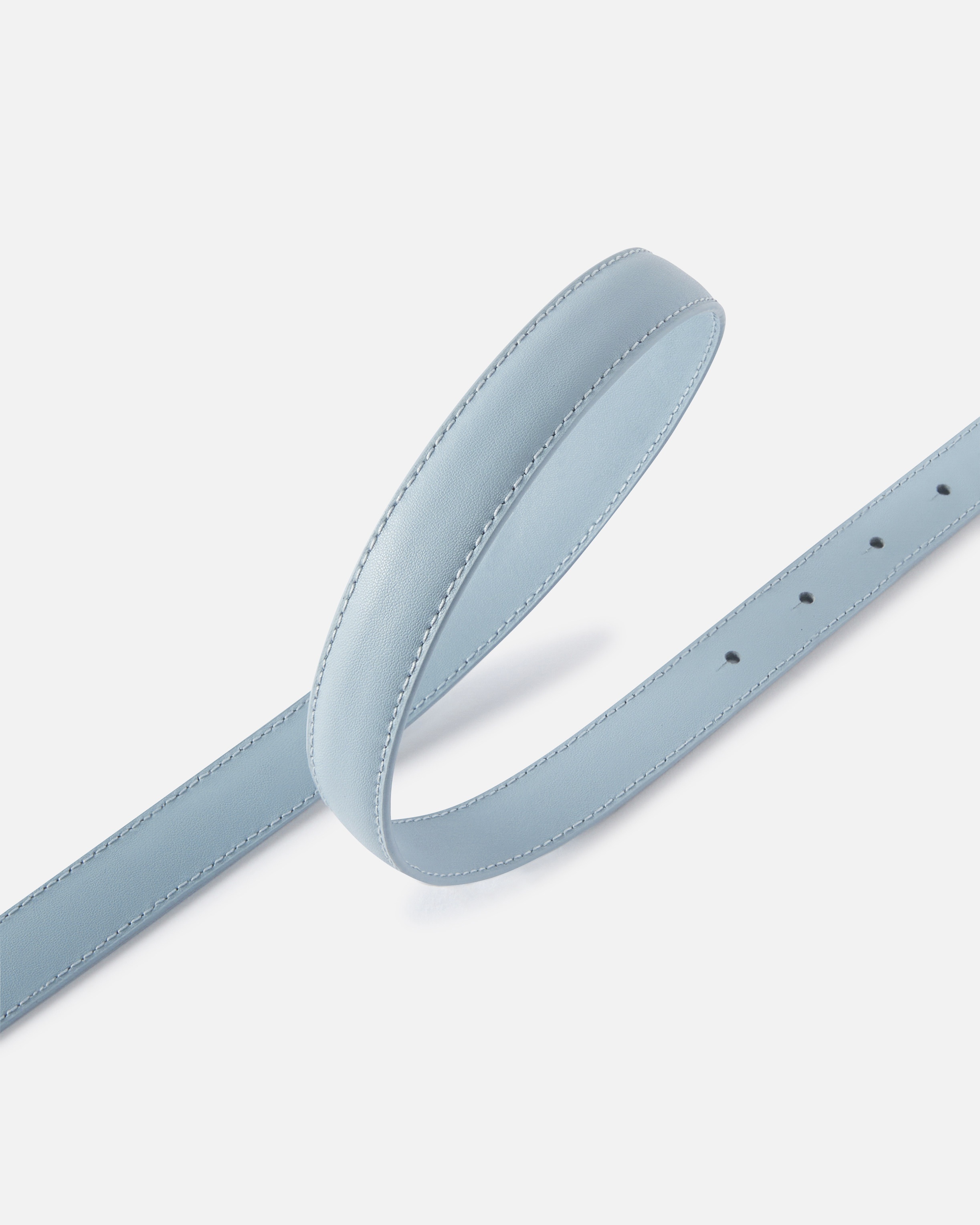 THIN COLOUR-BLOCK LOVE BIRDS LEATHER BELT 2CM - 4