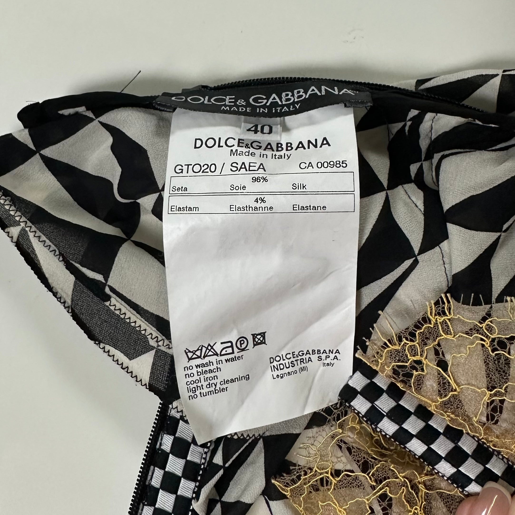 DOLCE&GABBANA Fall Winter 2003 Psychedelic Print Lace Trim Tank Top - 4