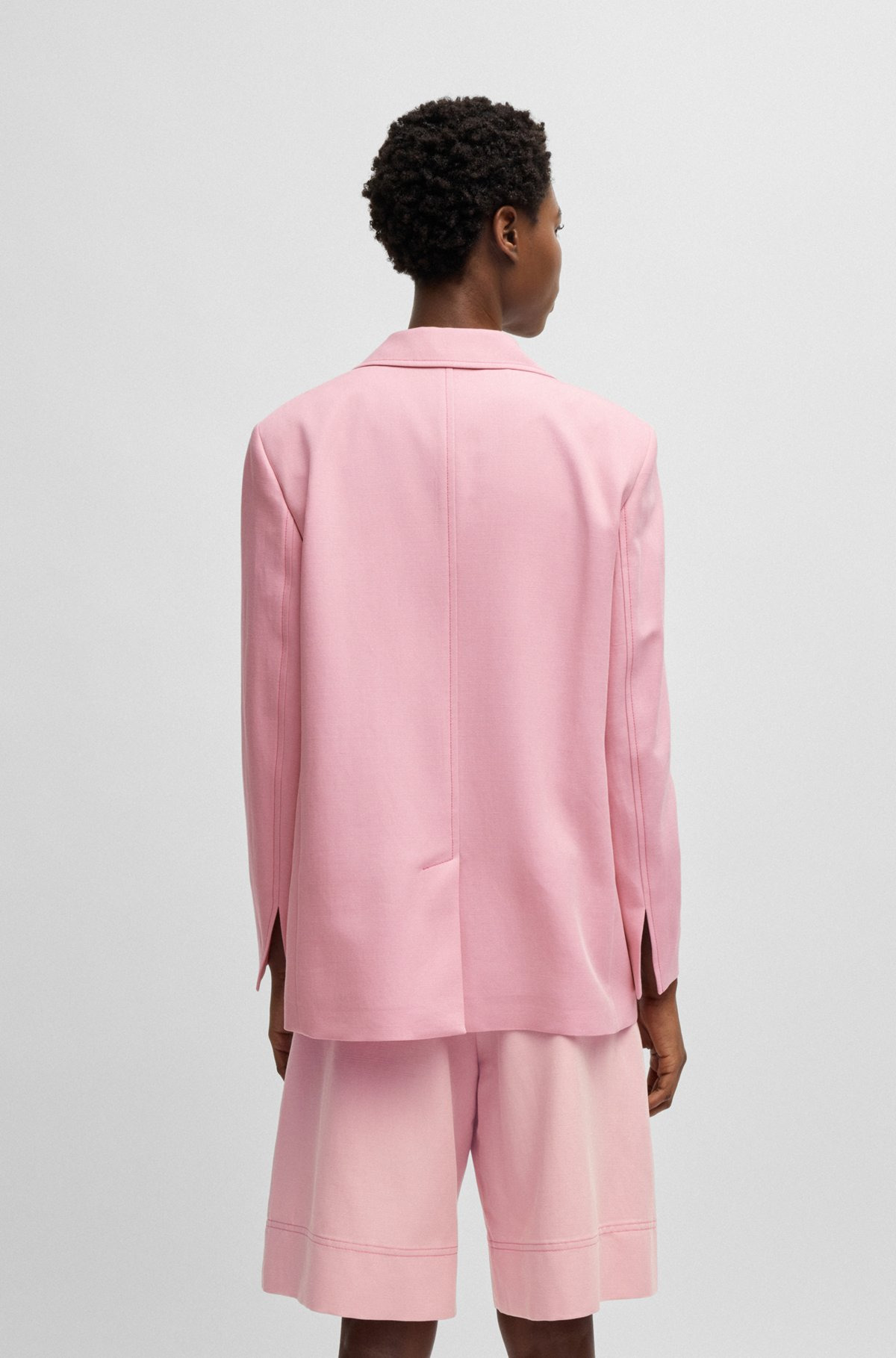 SINGLE-BREASTED BLAZER WITH NOTCH LAPELS - 4