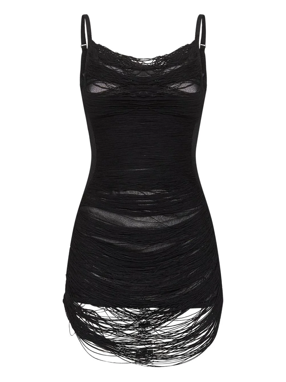 fringed mini dress - 1