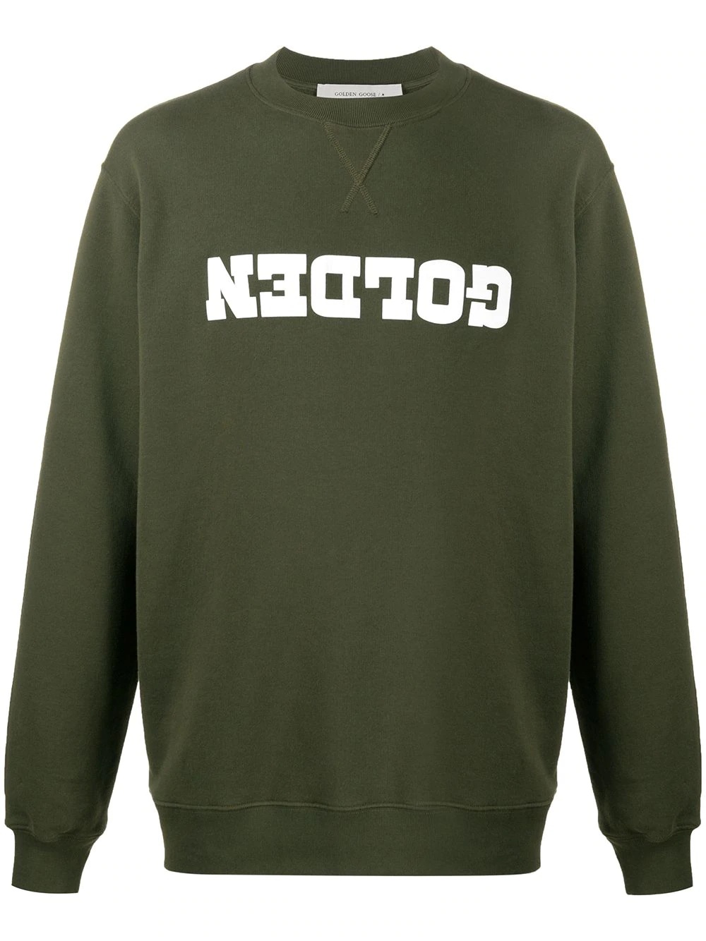 upside-down logo print sweatshirt - 1