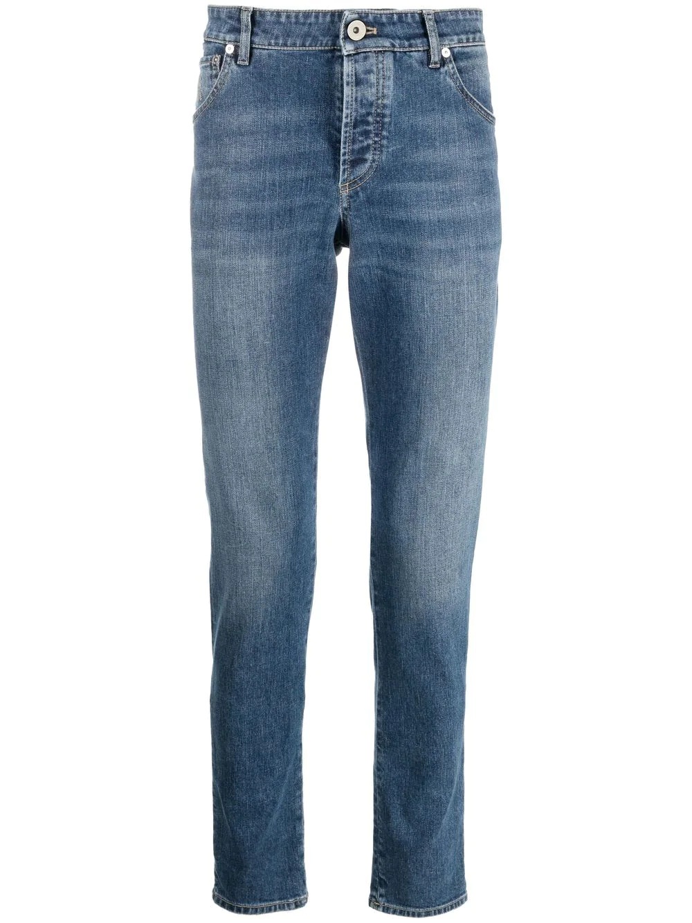 faded wash skinny jeans - 1