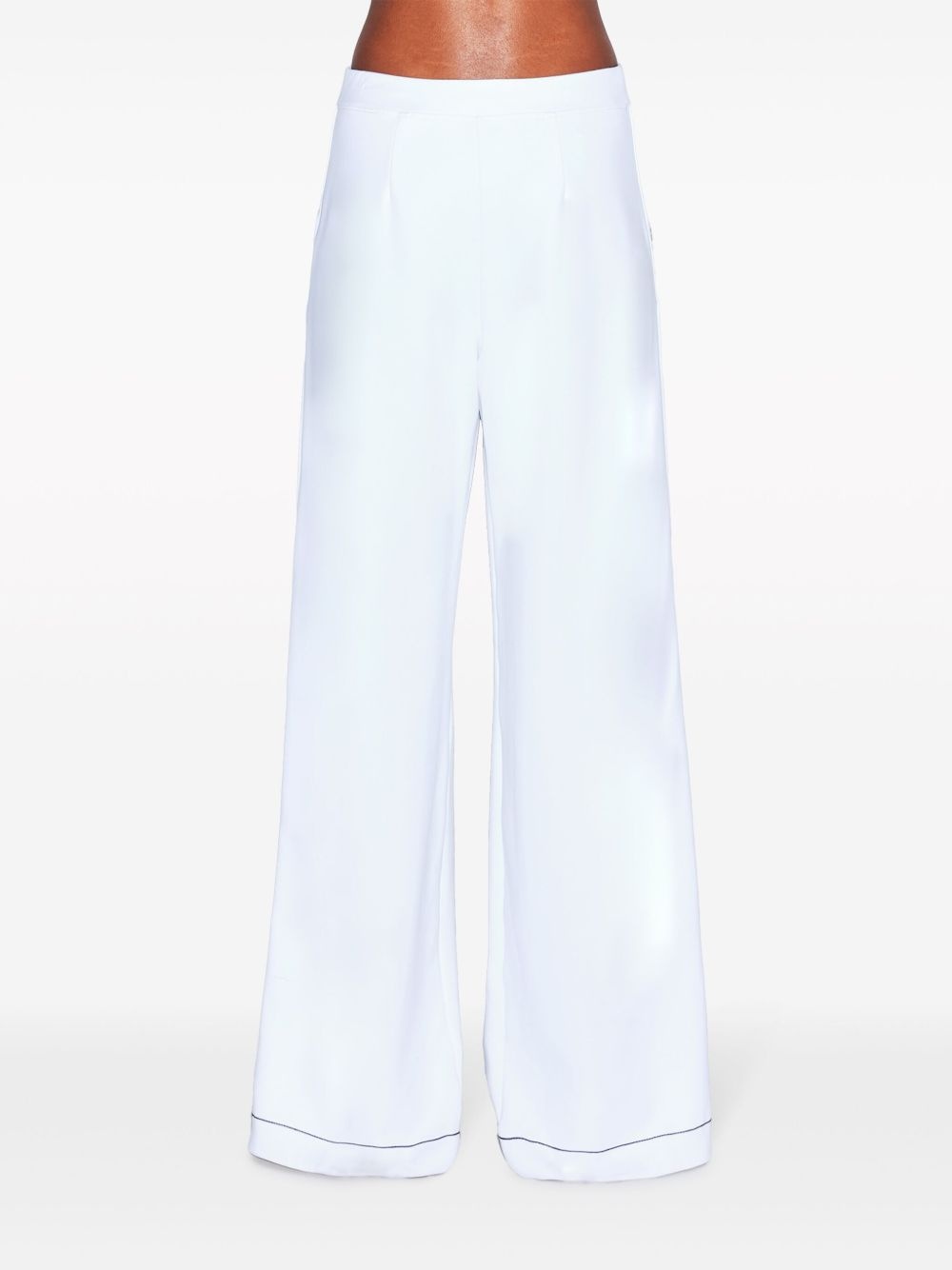 press-stud wide-leg trousers - 4