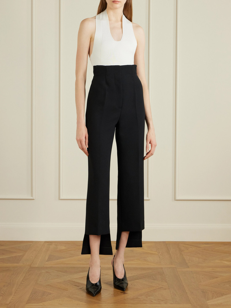 KHAITE Rae Cropped Crepe Straight-leg Pants outlook
