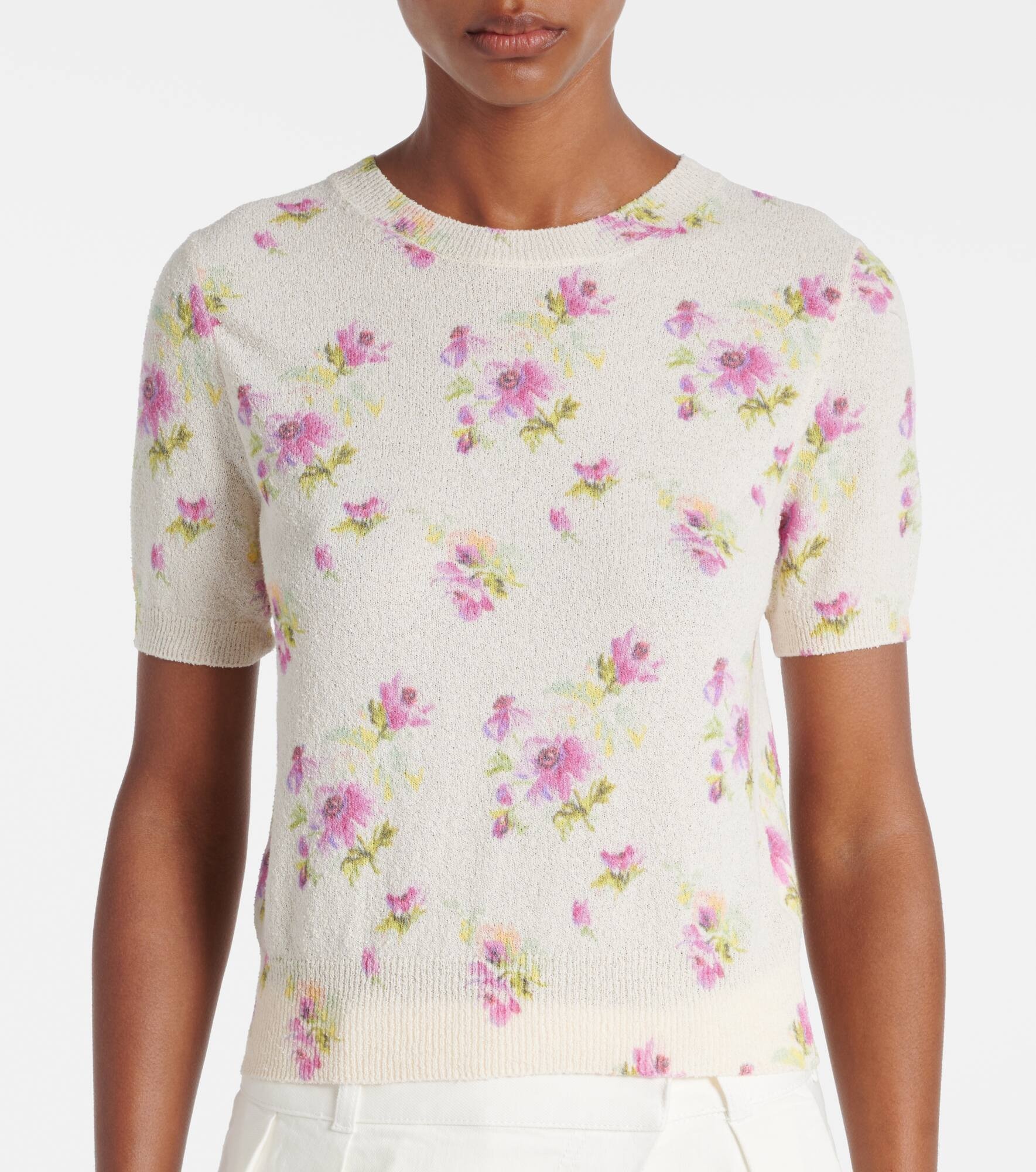 Floral cotton-blend sweater - 6
