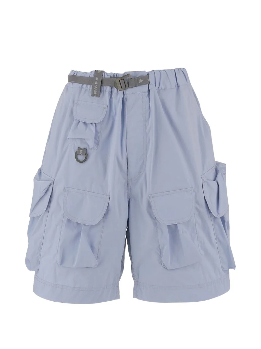 belted multi-pocket shorts - 1