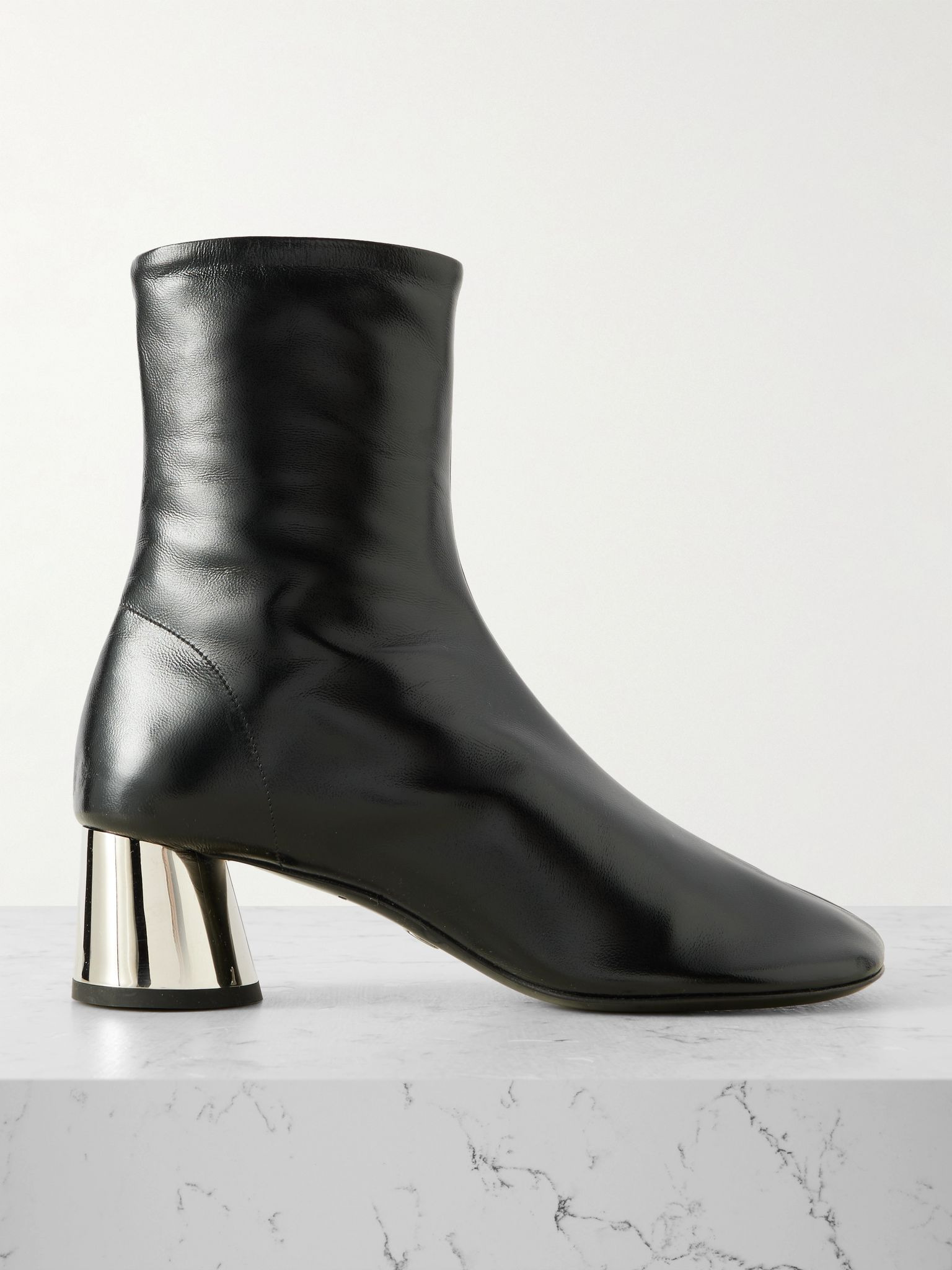 Glove leather ankle boots Black - 1