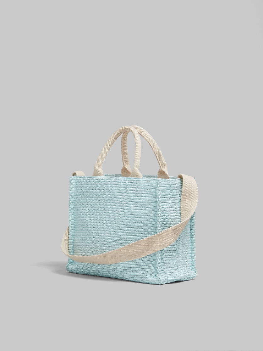 LIGHT GREEN RAFFIA-EFFECT SMALL TOTE BAG - 3