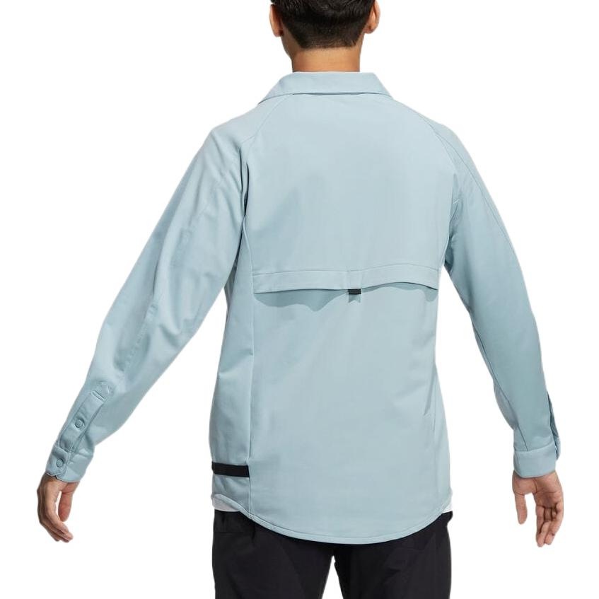 Men's adidas Solid Color Breathable Long Sleeves Magic Grey Shirt H64638 - 3