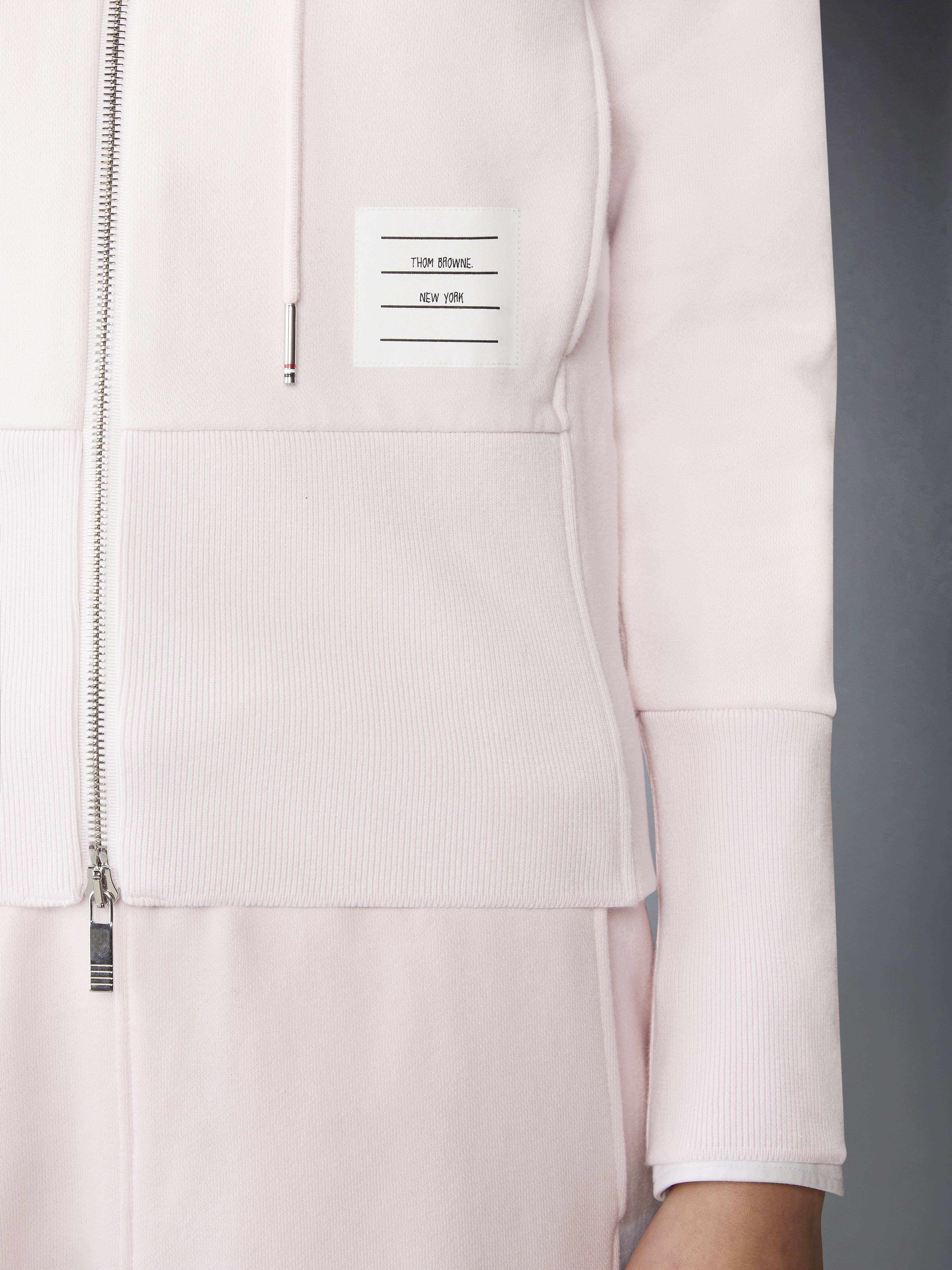 SOLID LOOPBACK 4-BAR ZIP UP HOODIE - 5