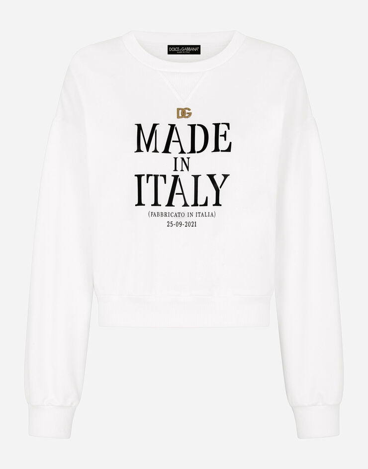 Jersey sweatshirt with Made in Italy print and DG logo - 3