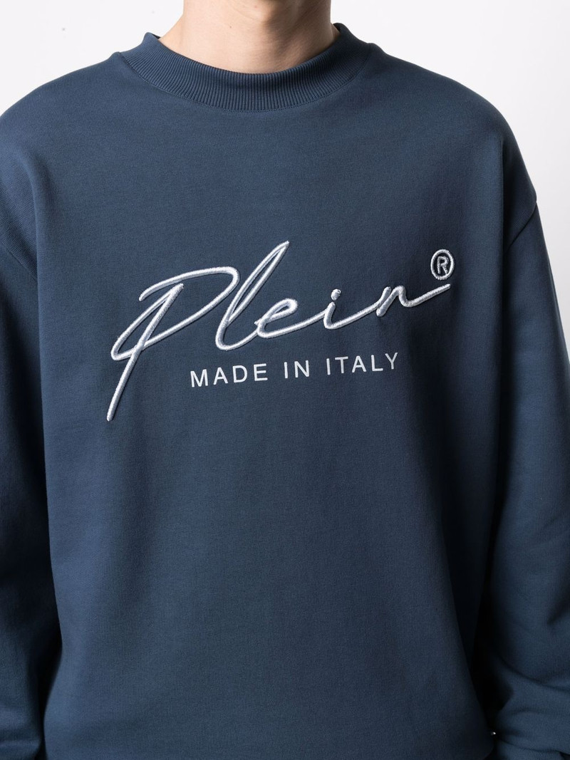 embroidered-logo sweatshirt 5