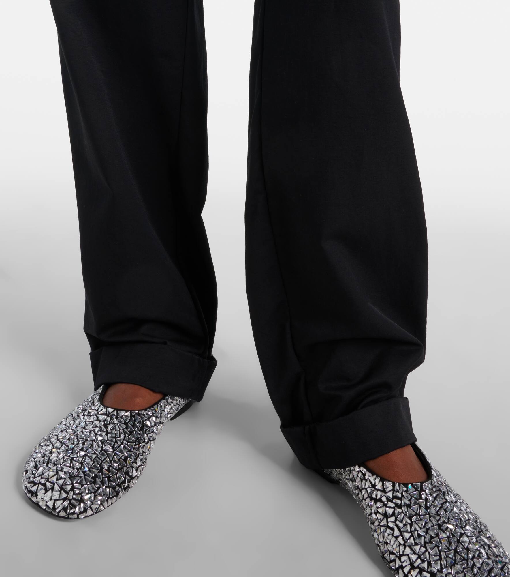 White Label Barret cotton-blend poplin wide-leg pants - 5