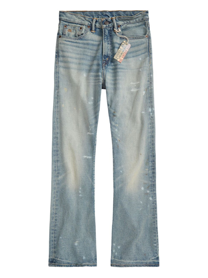 logo-embroidered jeans 1