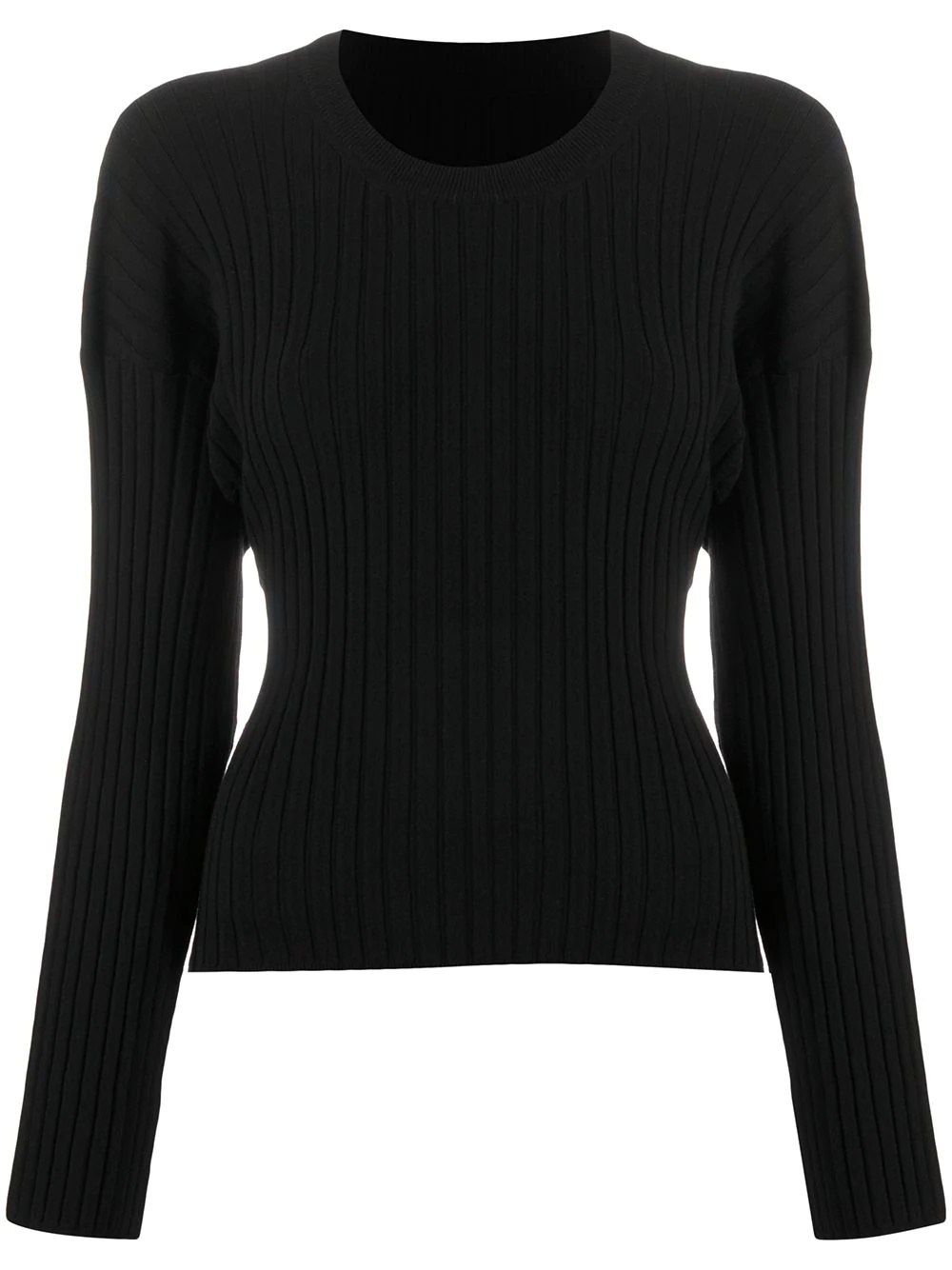 cut-out ribbed jumper - 1