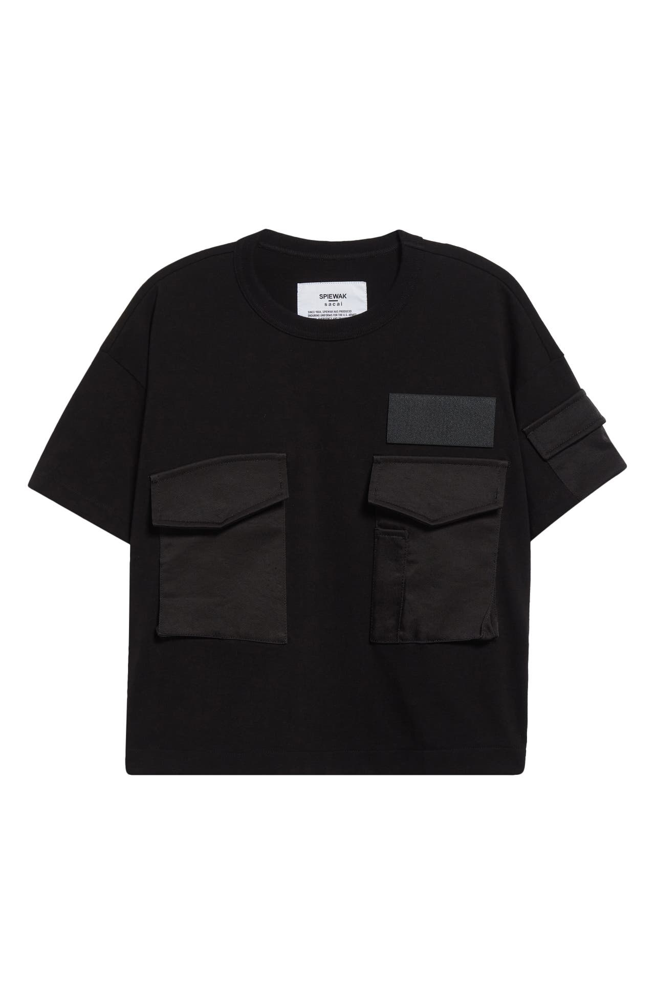 Sacai Spiewak Cotton Jersey Pocket T-Shirt in Black at Nordstrom - 1