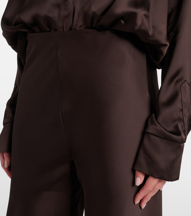 High-rise satin wide-leg pants 4