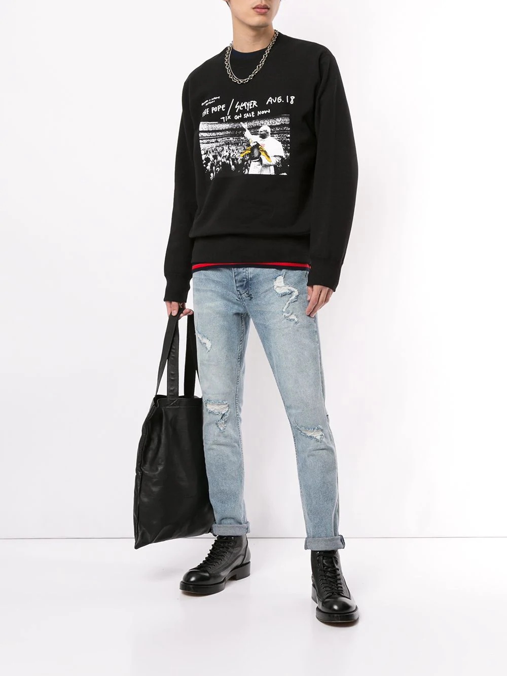 anti hero crew neck sweatshirt - 2