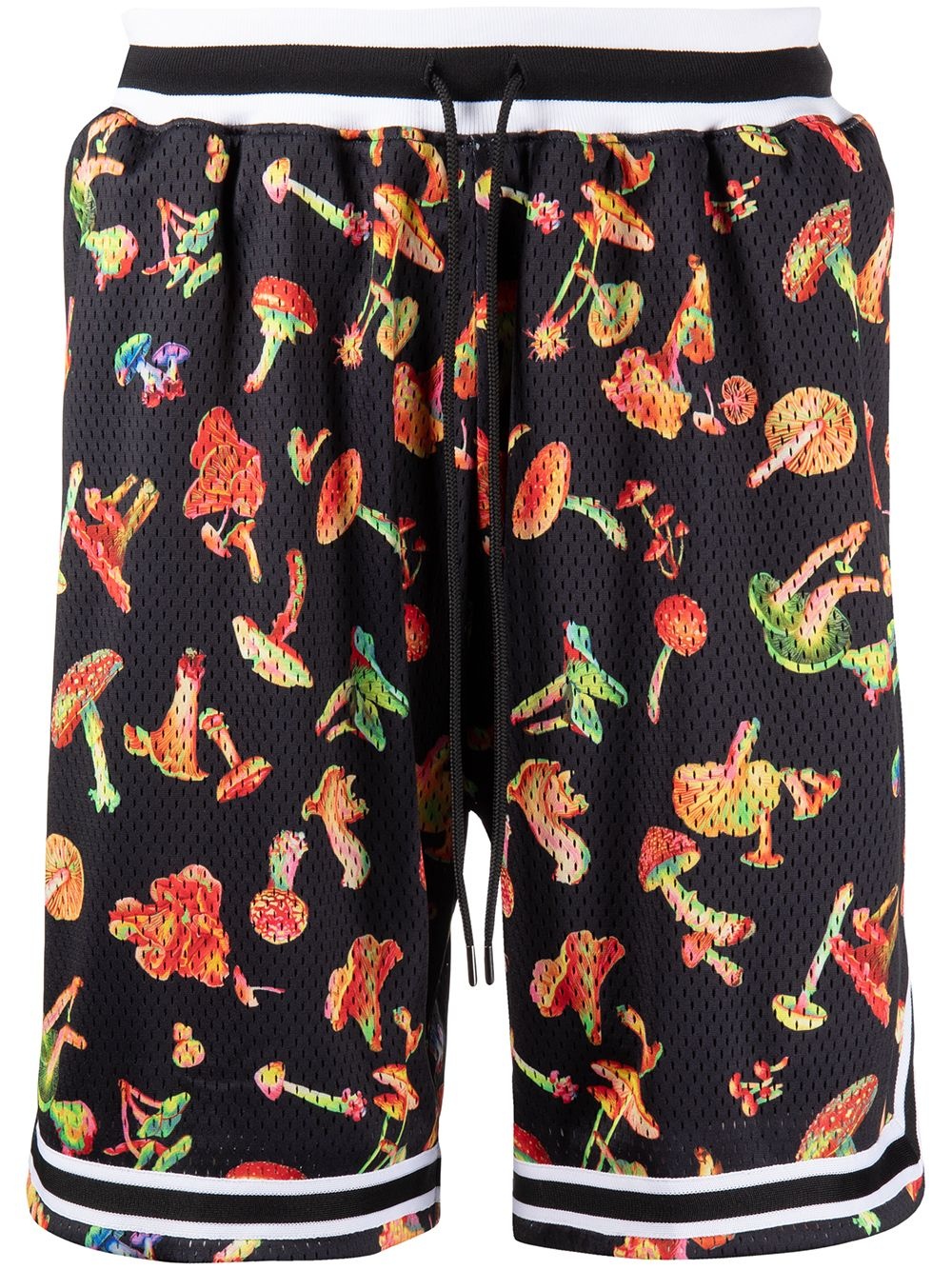 mushroom-print track shorts - 1