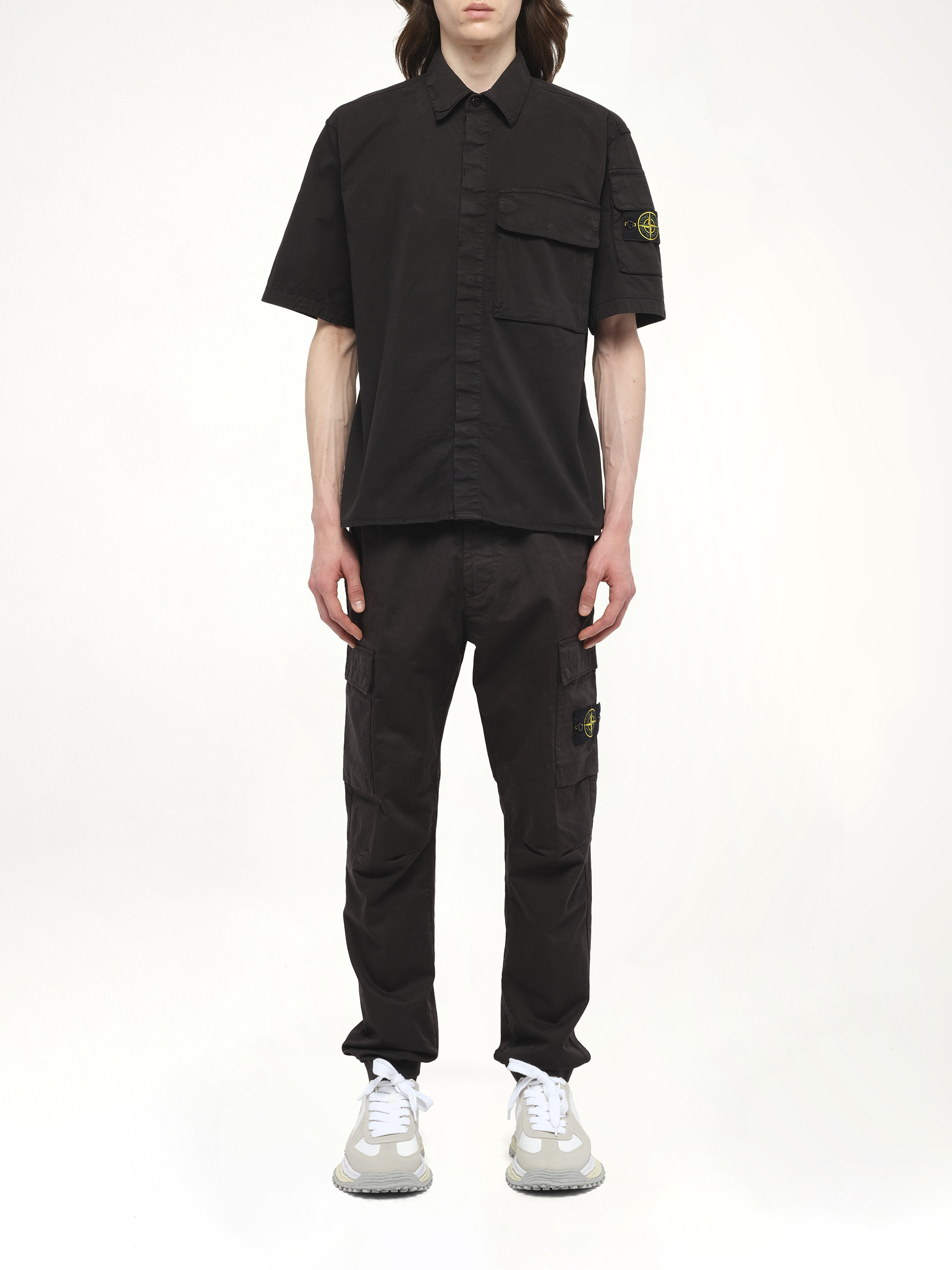 110000 Supima Shirt M/Corta in Black - 7