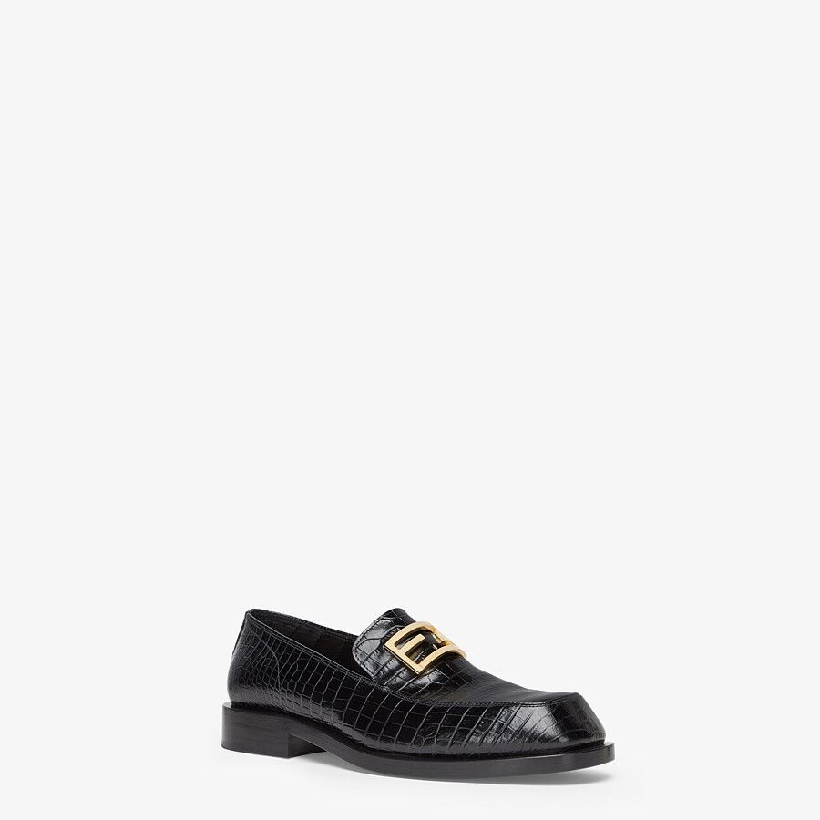 Black leather loafers - 2