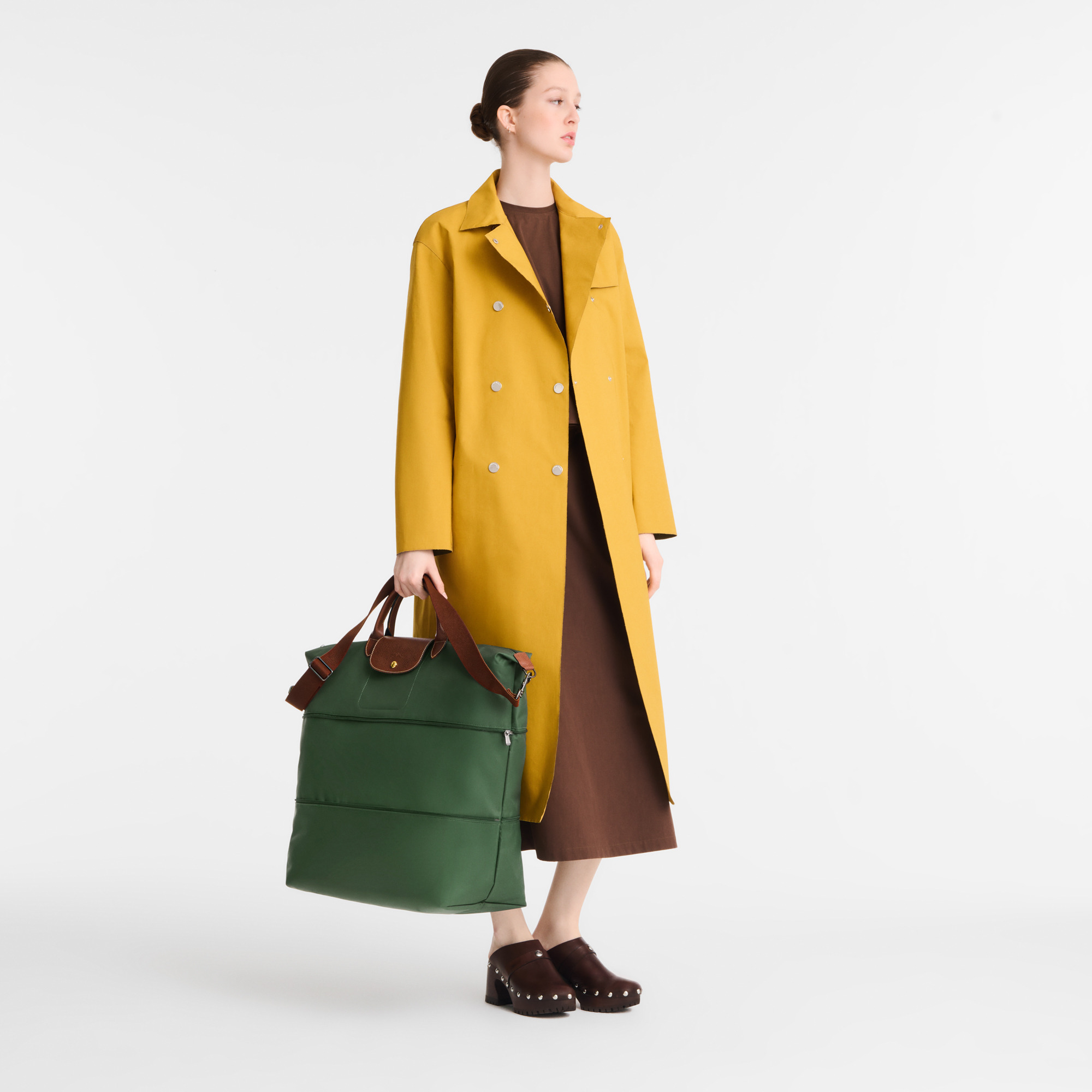 Le Pliage Original Travel bag expandable British Green - Recycled canvas - 2
