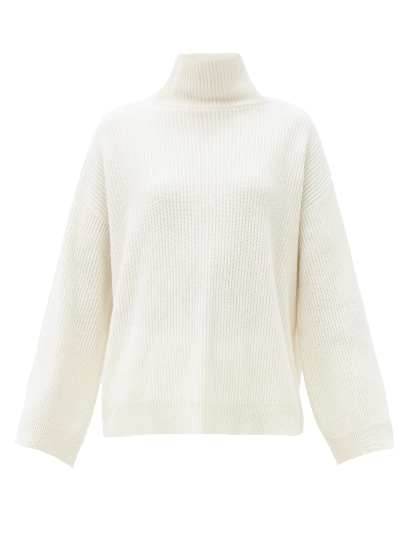 Ball-chain trim cashmere sweater - 1