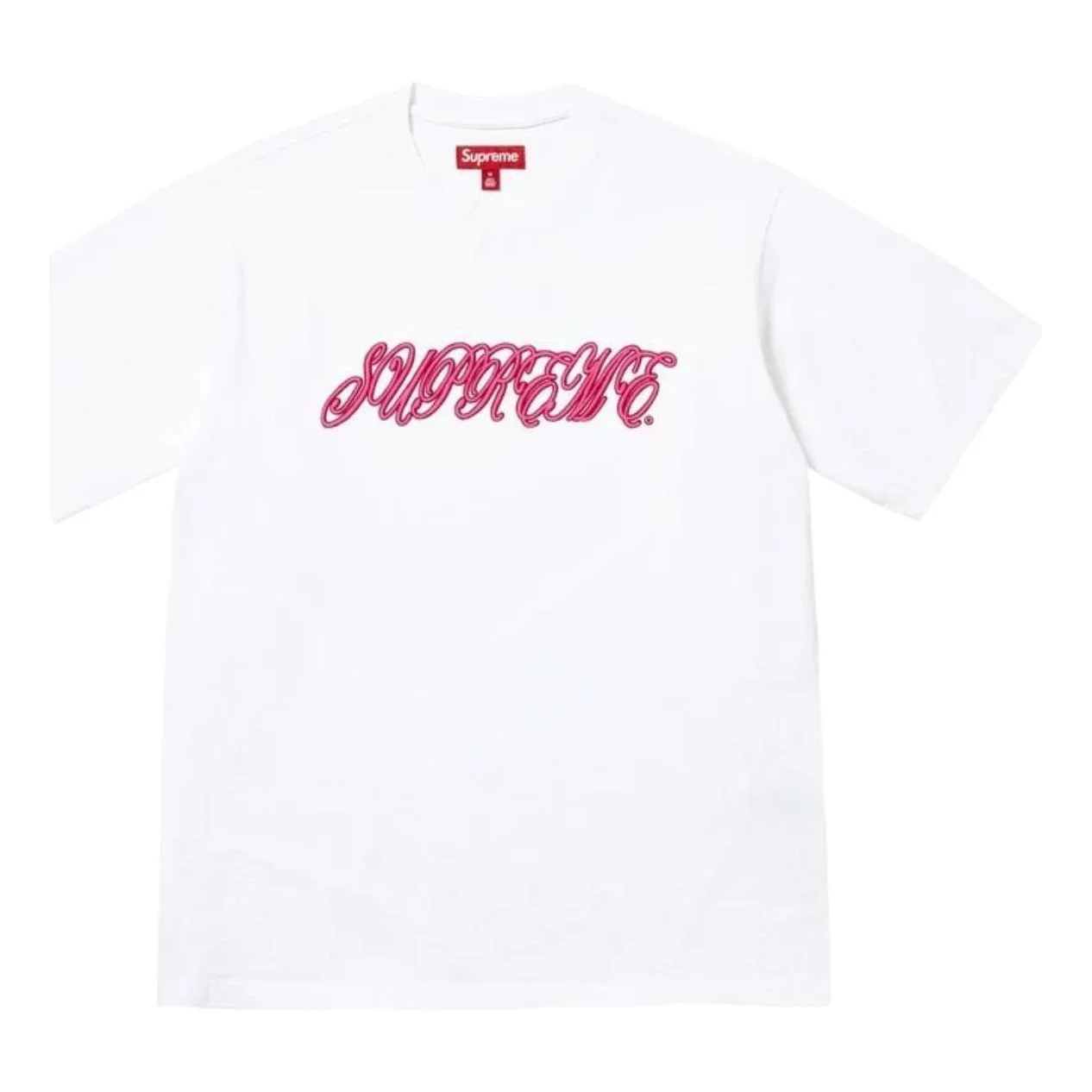 Supreme SS26 Raised Script S/S T-Shirt 'White' SUP-SS26-180-WHT - 1