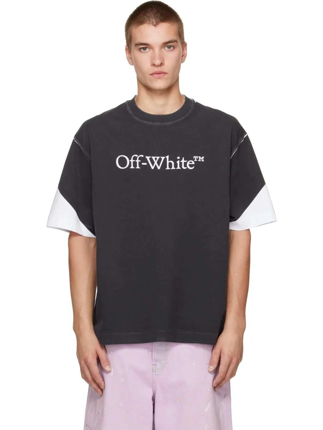 Black & White Negative Big Bookish Skate S/S T-shirt - 1