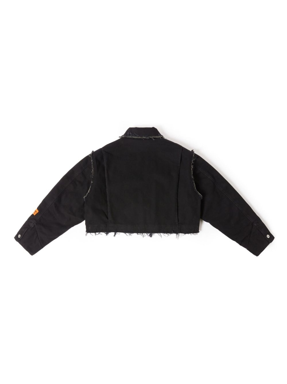 distressed cropped denim jacket - 6
