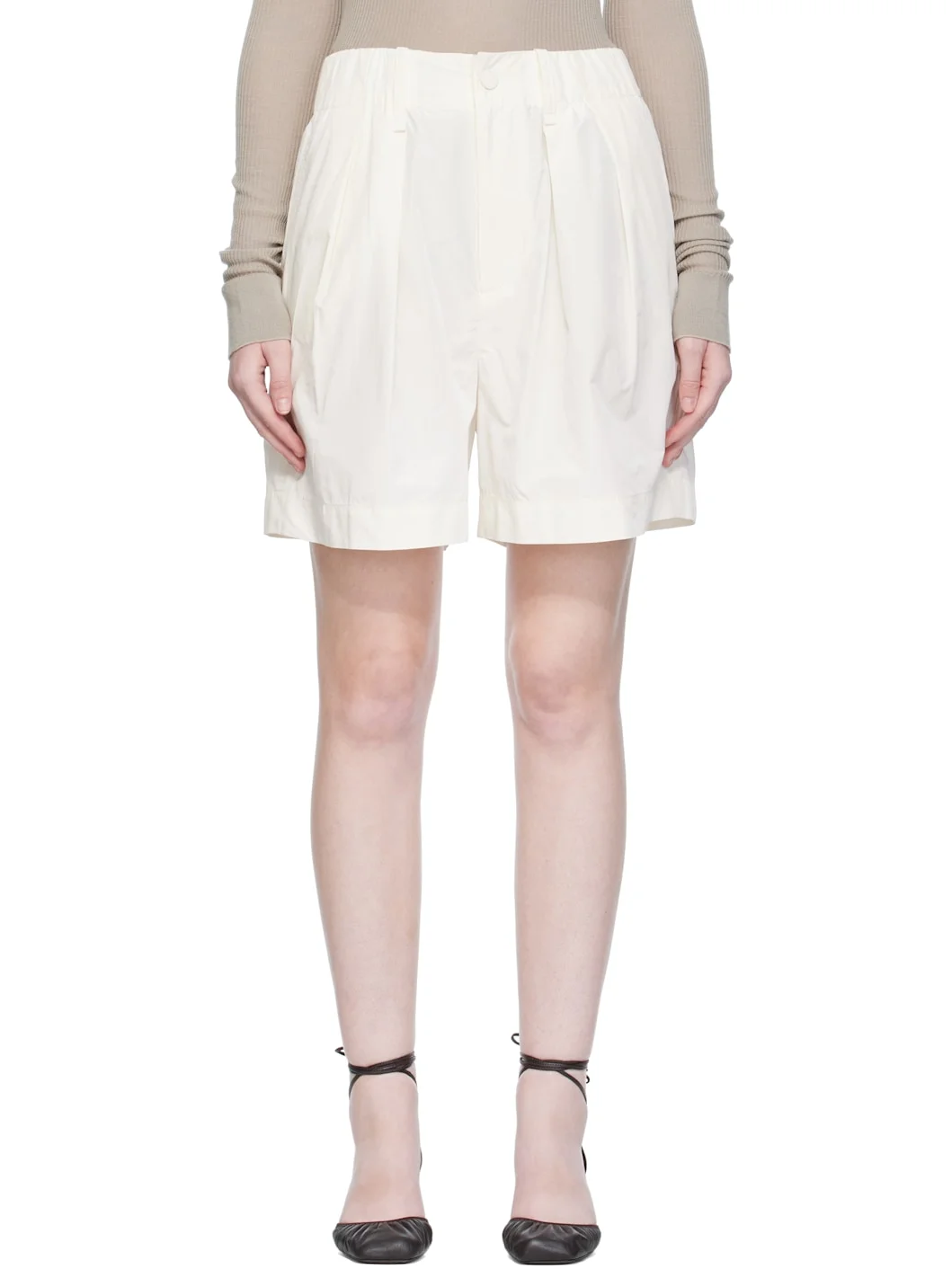 Off-White Crumpled U Shorts - 1